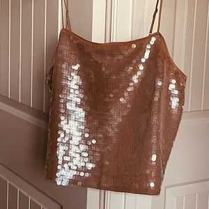 Mango Sequin top with spaghetti strap size M
